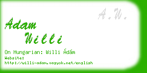 adam willi business card